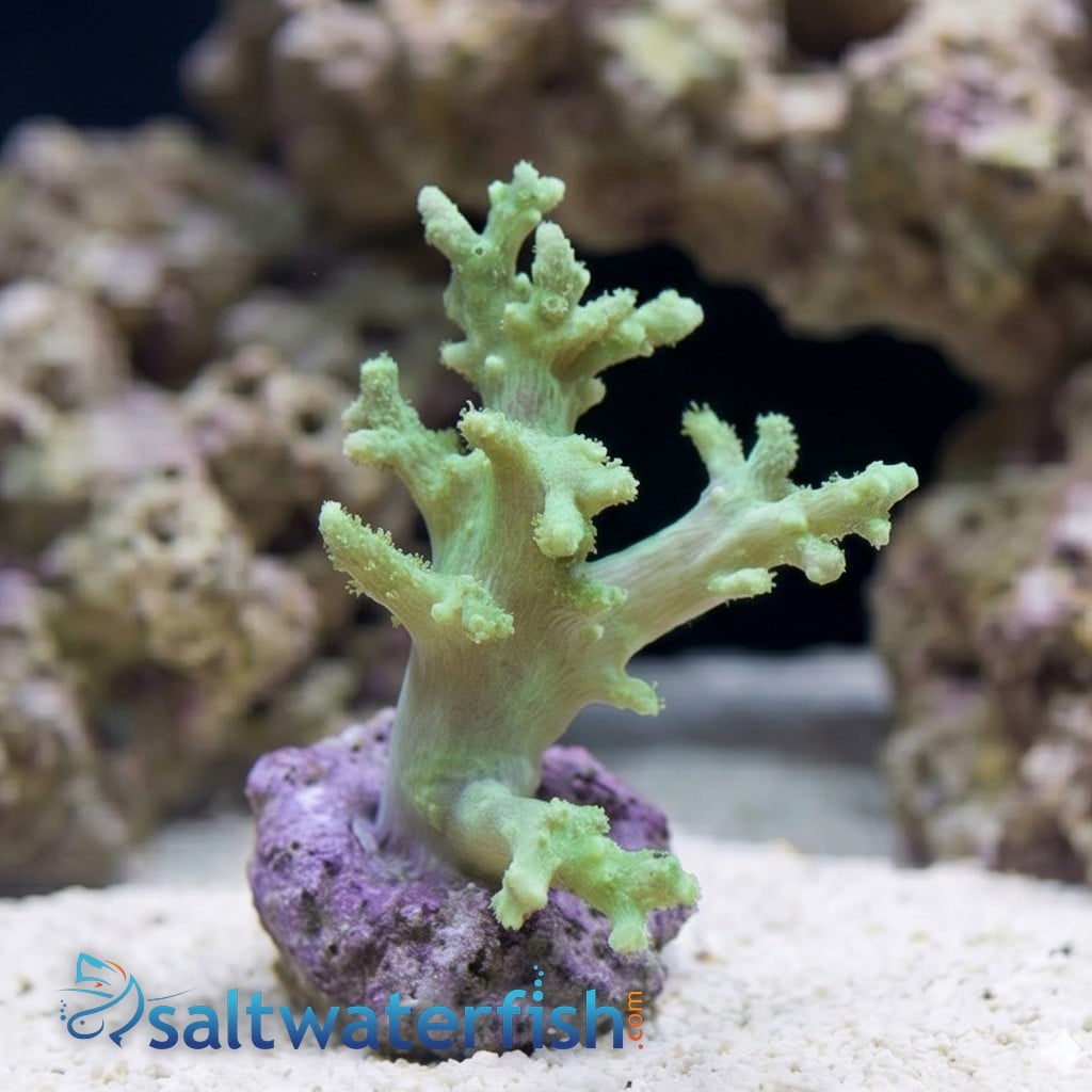 Sinularia Finger Leather Coral: Nano Green - Aquacultured