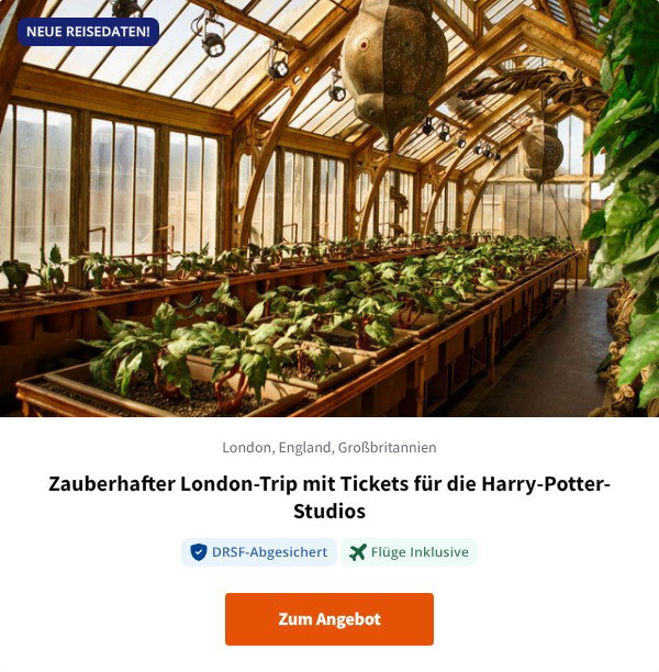 Zauberhafter London-Trip mit Tickets für die Harry-Potter-Studios