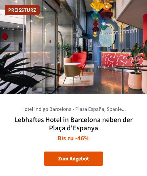 Lebhaftes Hotel in Barcelona neben der Plaça d'Espanya
