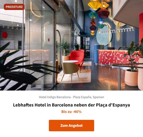 Lebhaftes Hotel in Barcelona neben der Plaça d'Espanya
