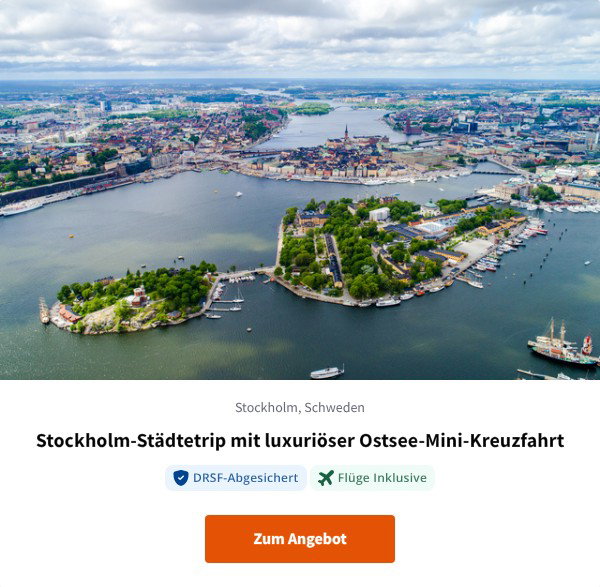 Stockholm-Städtetrip mit luxuriöser Ostsee-Mini-Kreuzfahrt