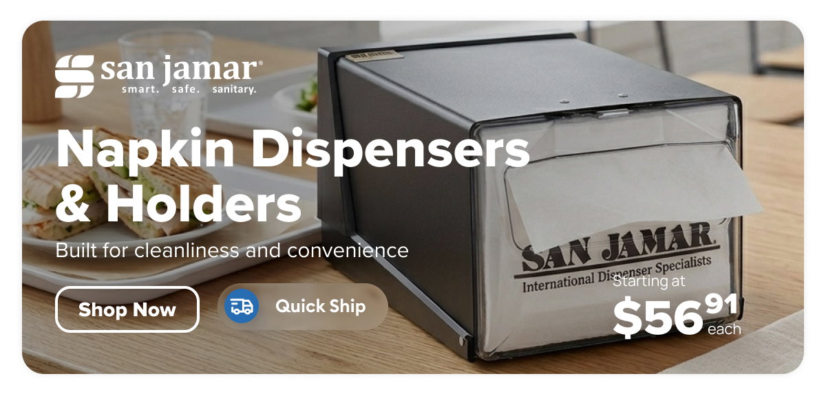 San Jamar Quick Ship Napkin Dispensers & Holders