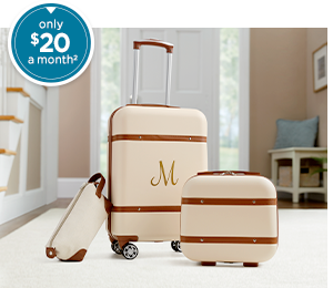 3-Piece Vintage Hardside Luggage Set 