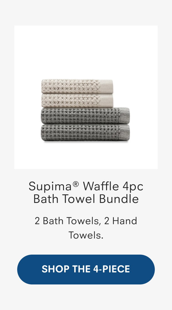 Supima® Waffle 4pc Bath Towel Bundle
