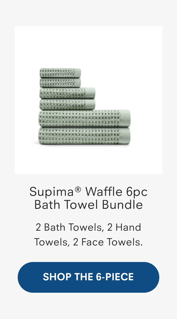 Supima® Waffle 6pc Bath Towel Bundle