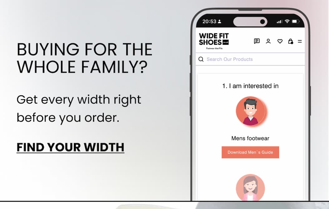 BUYING FOR THE WHOLE FAMILY? Get every width right before you order. FIND YOUR WIDTH
