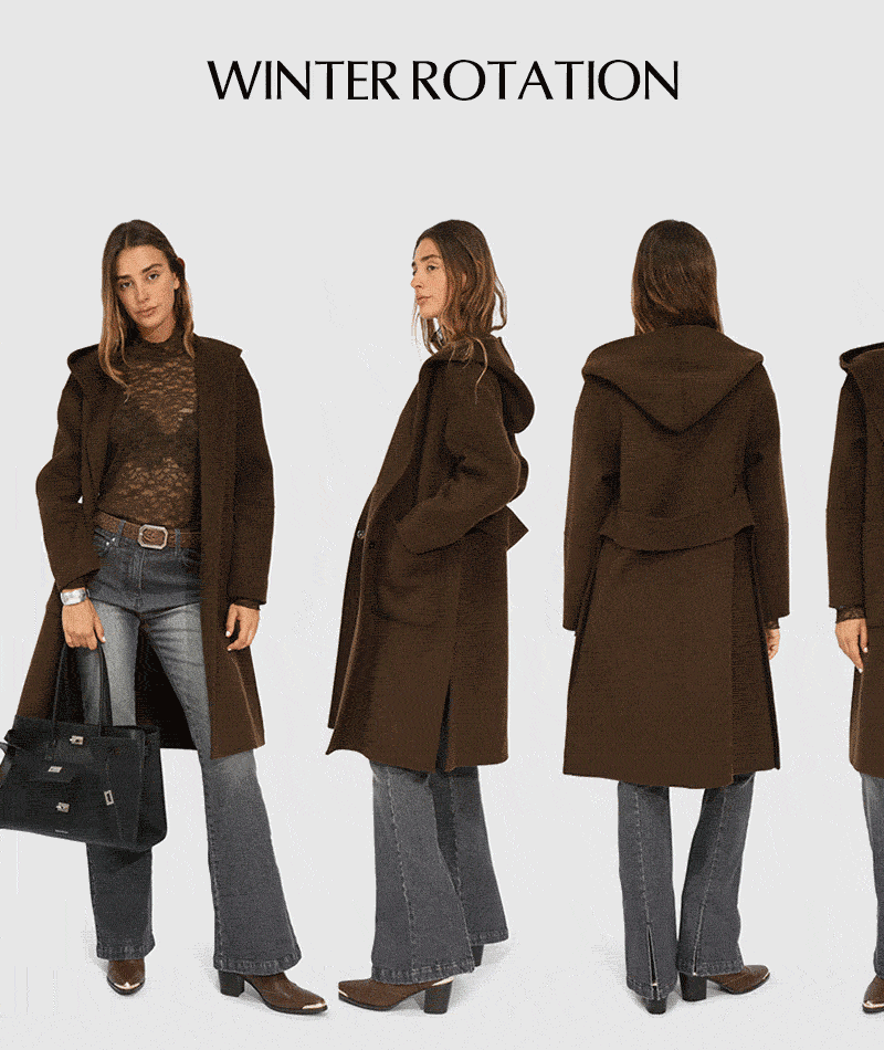 Walk This Way Wool Blend Oversized Coat - Chocolate