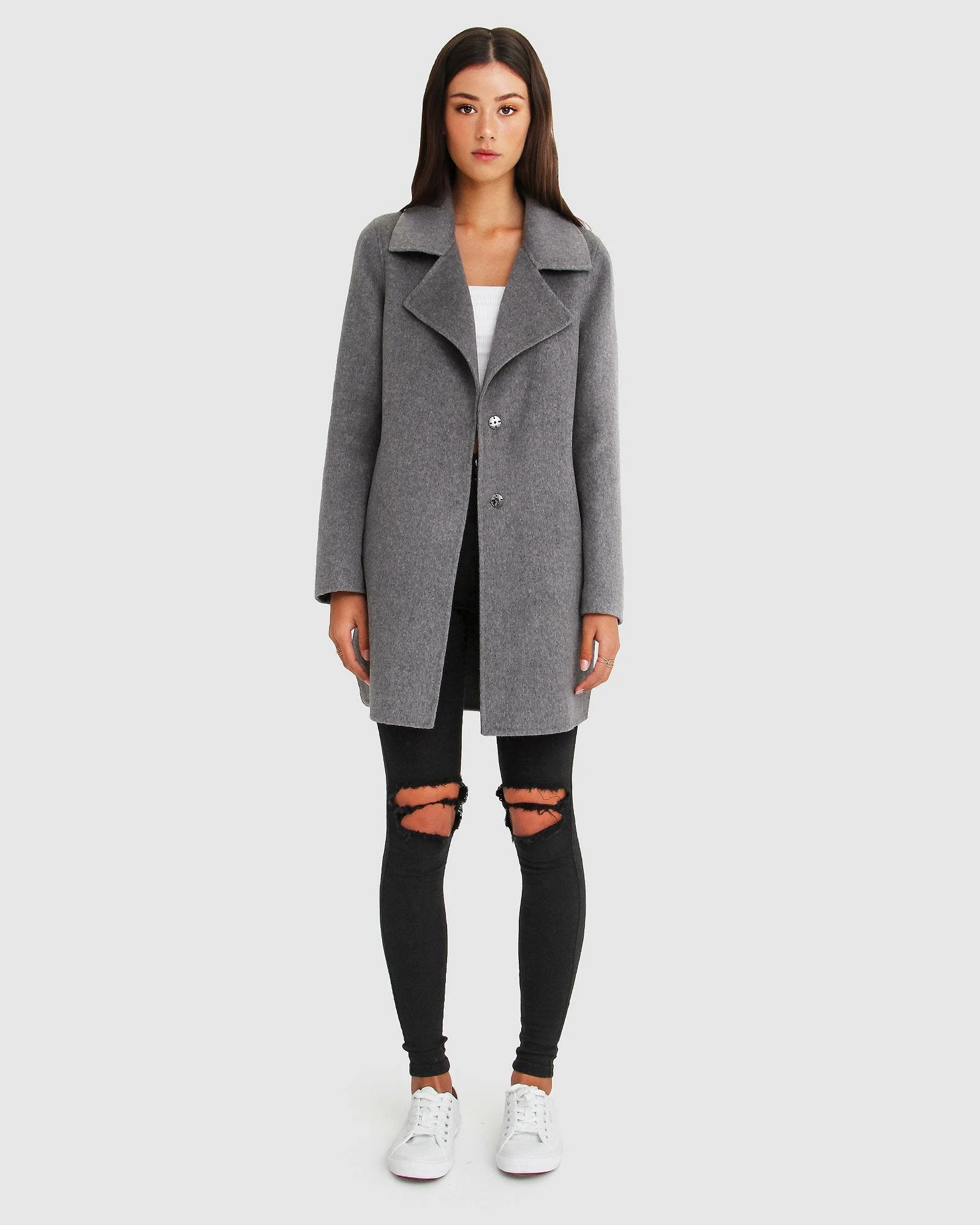 Image of Ex-Boyfriend Wool Blend Jacket - Dark Grey
