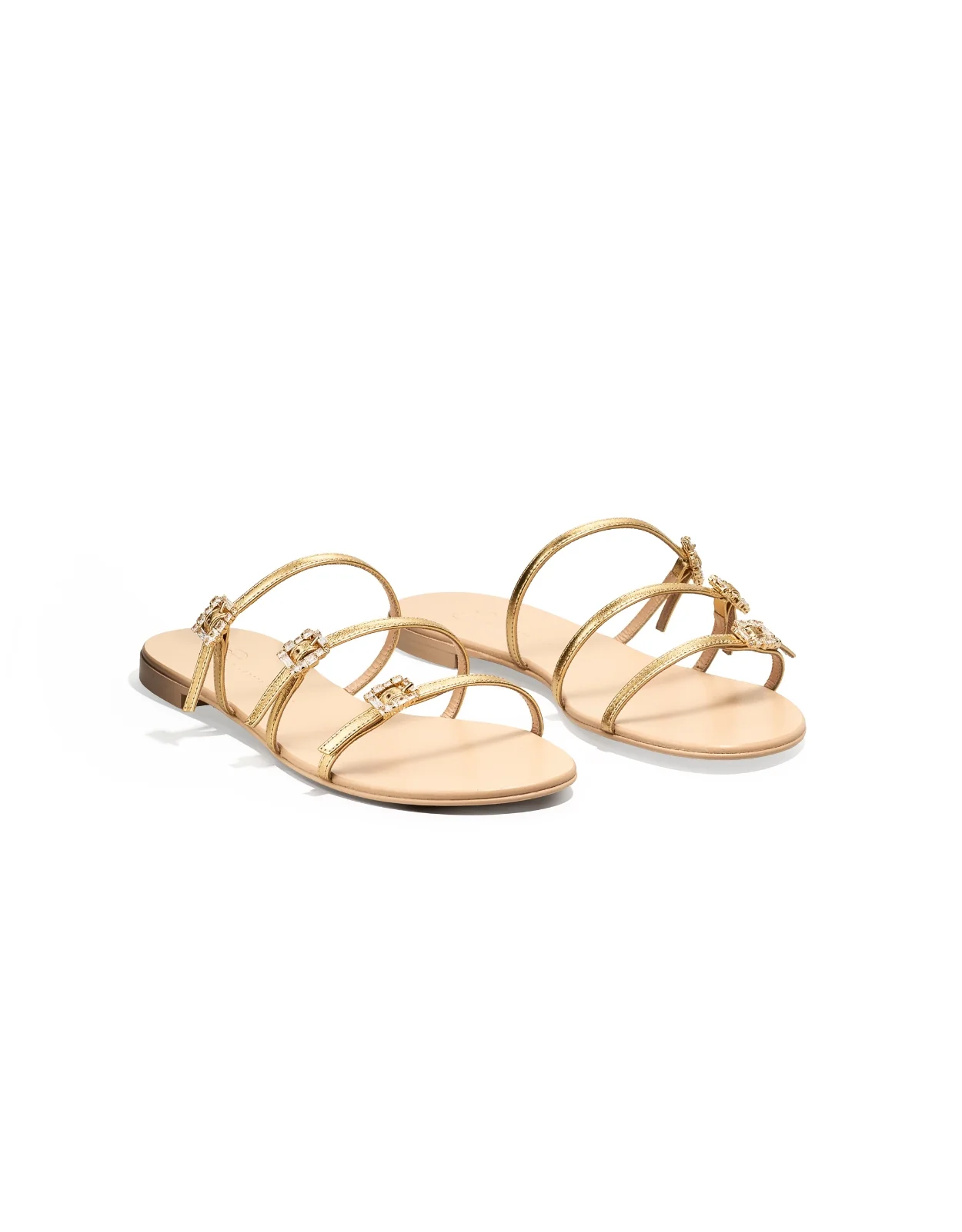 Image of Eclipse Flat Sandals - Gold