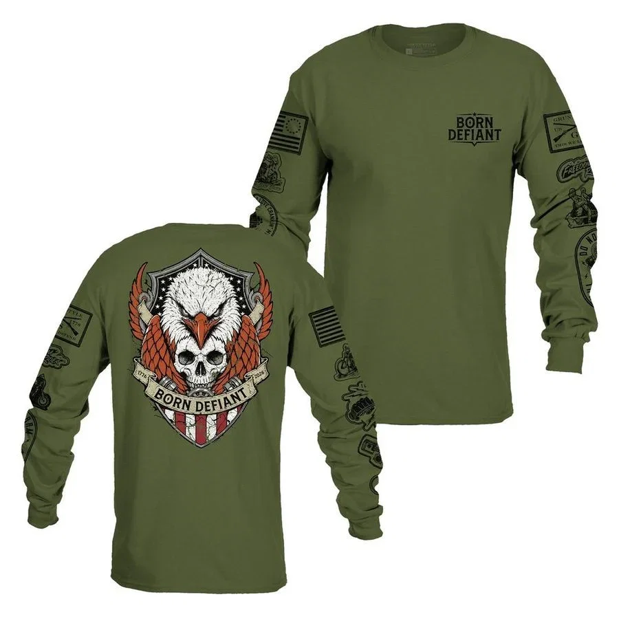 Image of Born Defiant Long Sleeve - Military Green