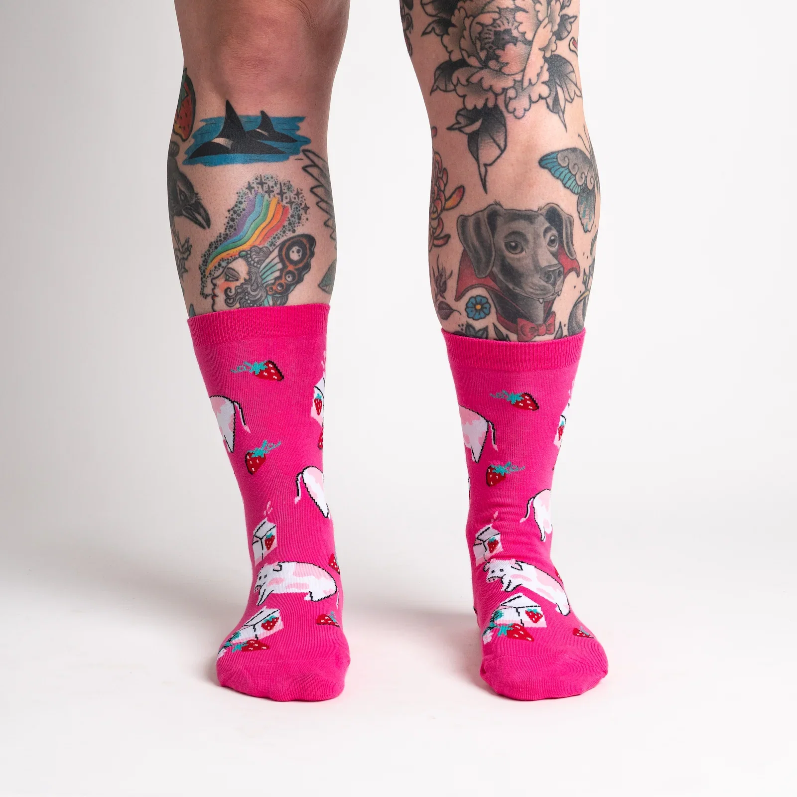 Strawberry Milk Crew Socks