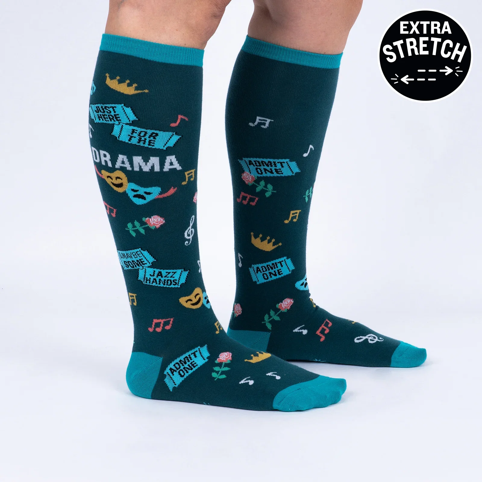 Just Here for the Drama Stretch-It Knee High Socks