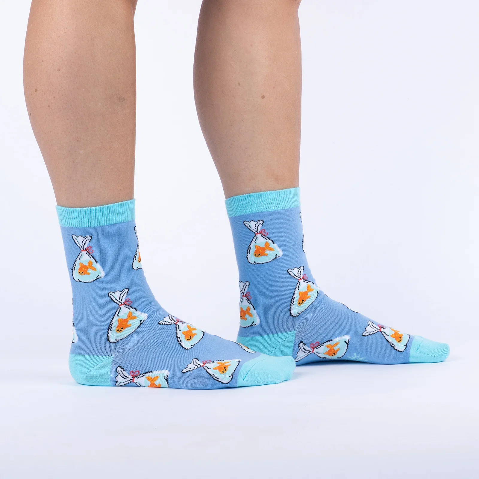 Gold Fish Crew Socks