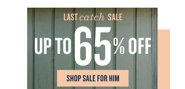 Shop sale for him.