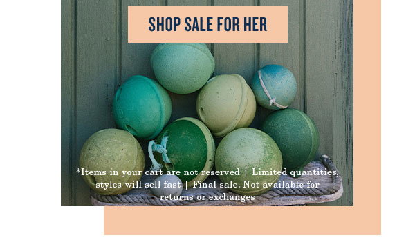 Shop sale for her.