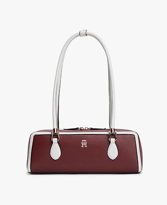 Colour Blocked Rectangular Shoulder Bag