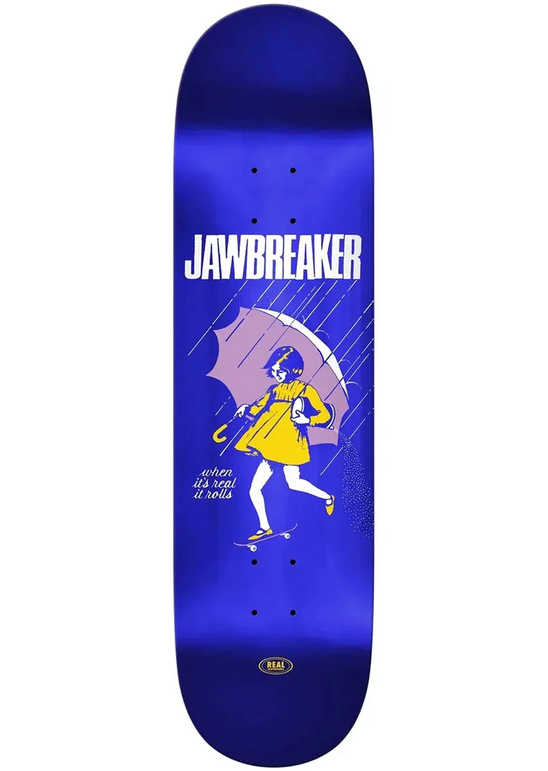 Image of Real Unisex Team Jawbreaker Blue Foil Skateboard Deck