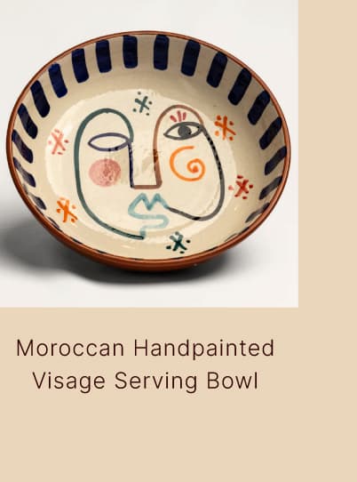 Shop Verve Culture Moroccan Handpainted Visage Serving/Salad Bowl