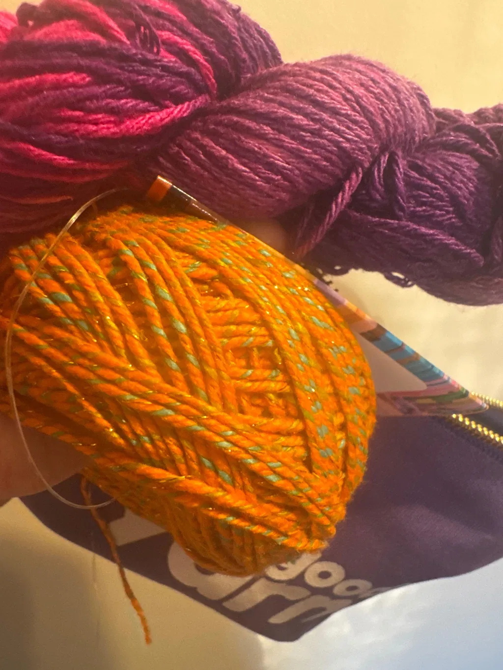 Customer photo of colorful sari silk skeins
