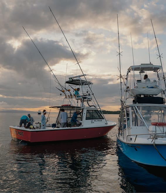 PFG ambassadors on fishing boats.