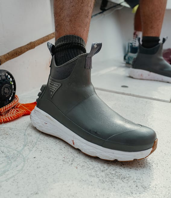 Close-up of PFG Dry Tortugas deck boot.