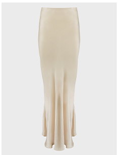 Silk Satin Bias-Cut Maxi Skirt