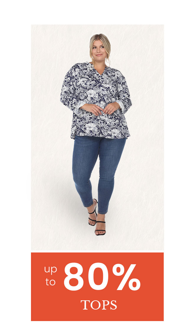 Tops up to 80% off