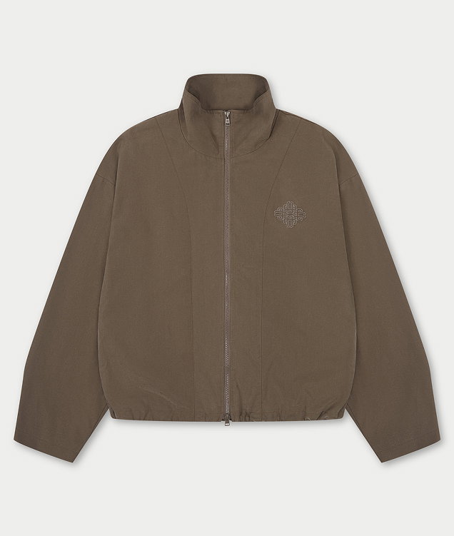 CUPRO FUNNEL NECK ZIP THROUGH