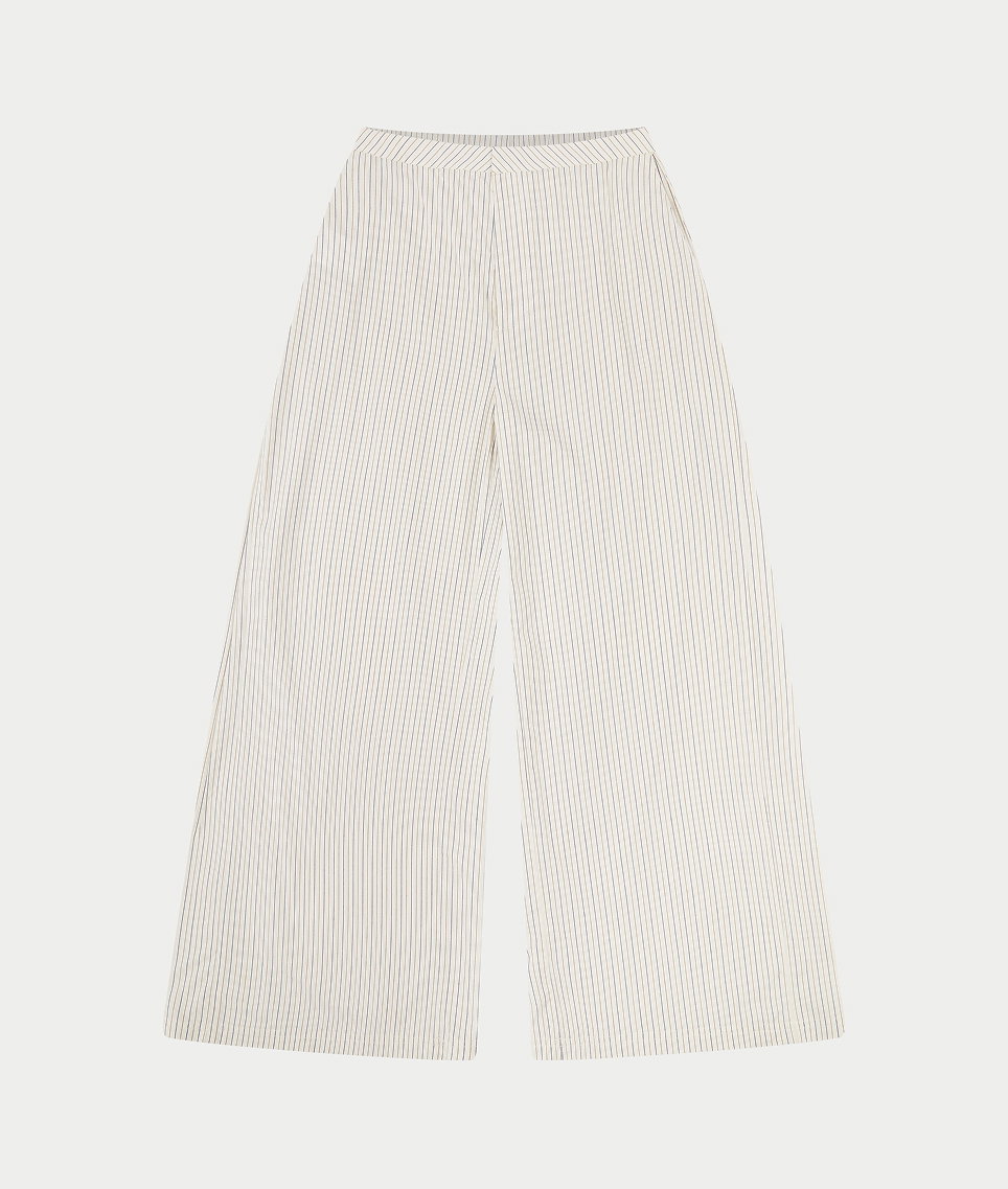 STRIPE WIDE LEG TROUSERS
