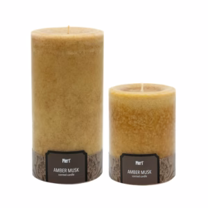 Image of Pier 1 Amber Musk Pillar Candle