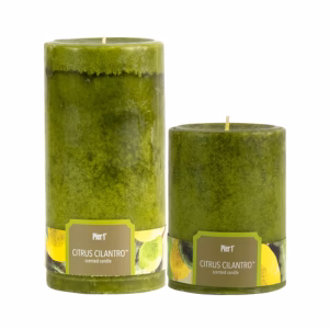 Image of Pier 1 Citrus Cilantro® Mottled Pillar Candle