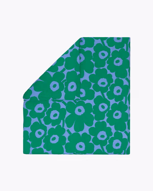 Copripiumino Unikko, 225 x 220 cm, azzurro - verde