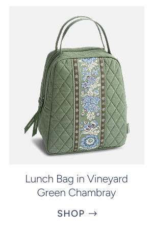 Lunch Bag in Vineyard Green Chambray