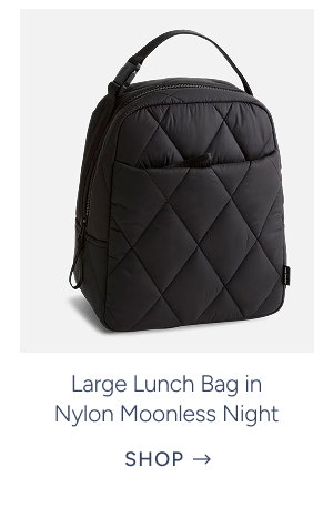 Large Lunch Bag in Nylon Moonless Night