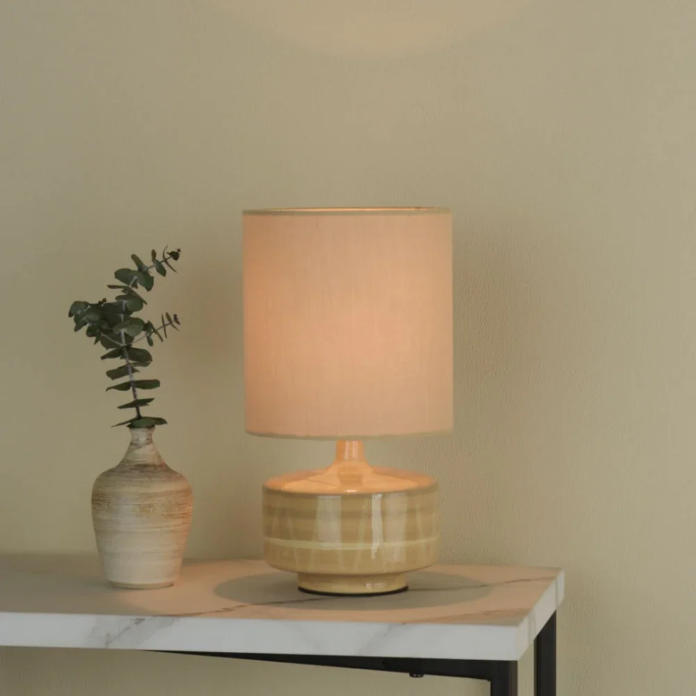 Image of Juliette Taupe Ceramic Table Lamp