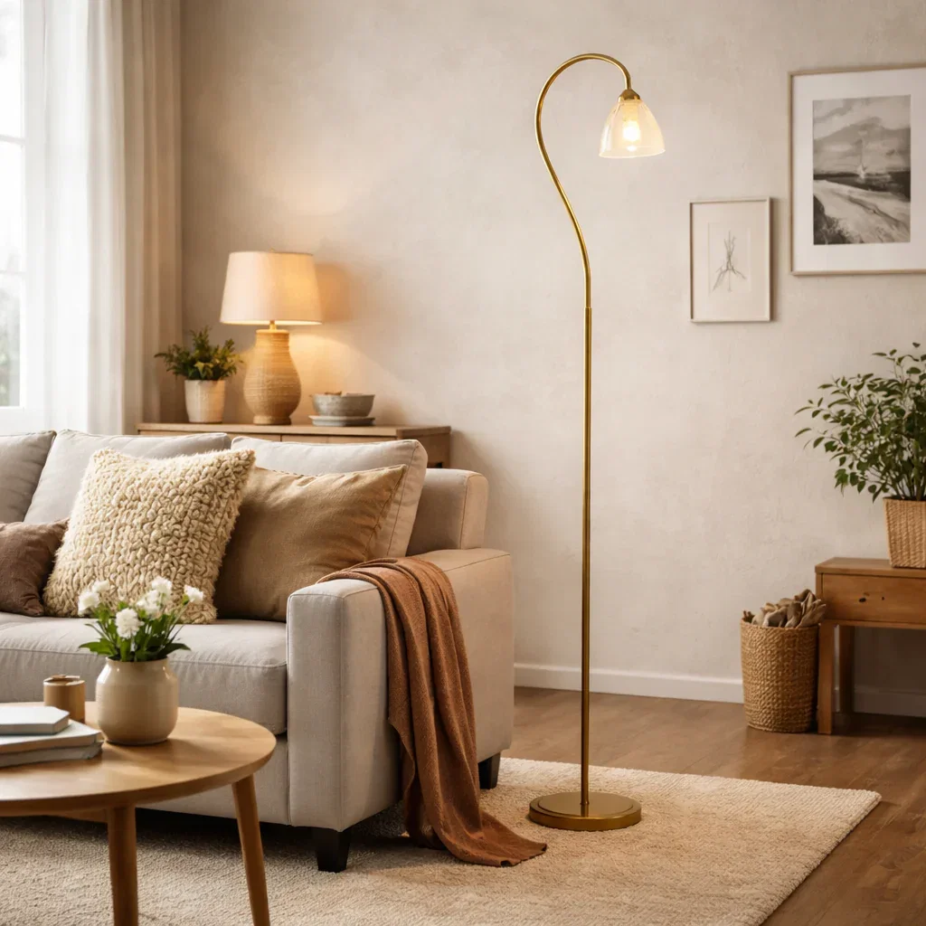 Image of Glynis Antique Bronze Floor Lamp