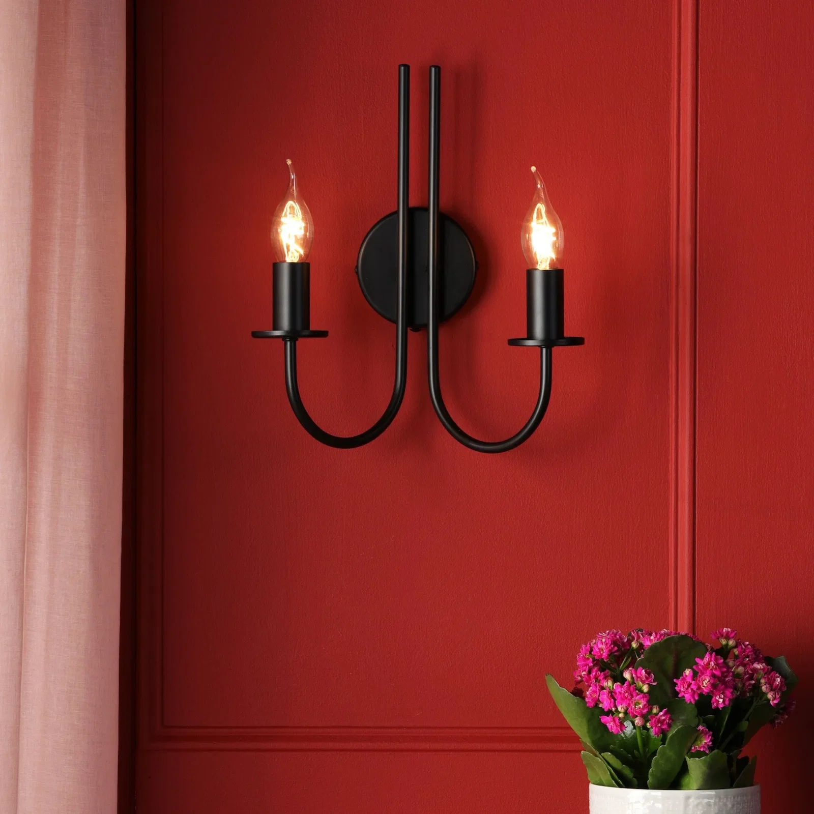Image of Becca Matte Black Wall Light