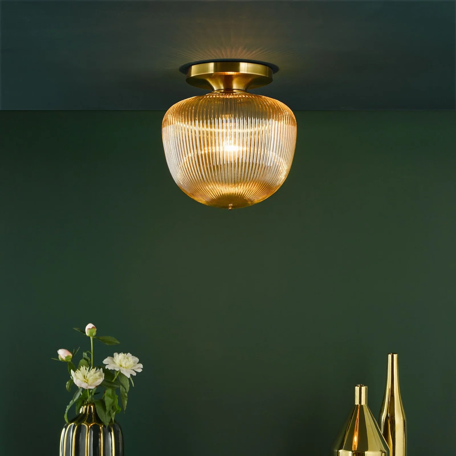 Image of Abrielle Bronze Flush Ceiling LIght