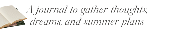 A journal to gather thoughts, dreams, and summer plans