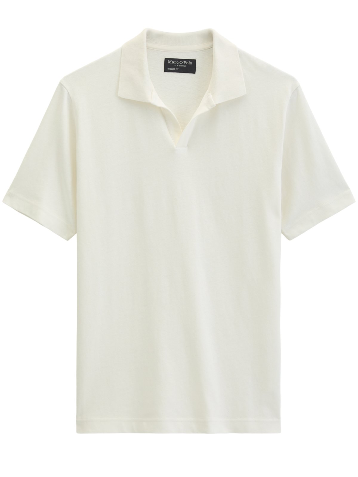 Strick-Poloshirt mit Variokragen und Leinenanteil, Regular FIt