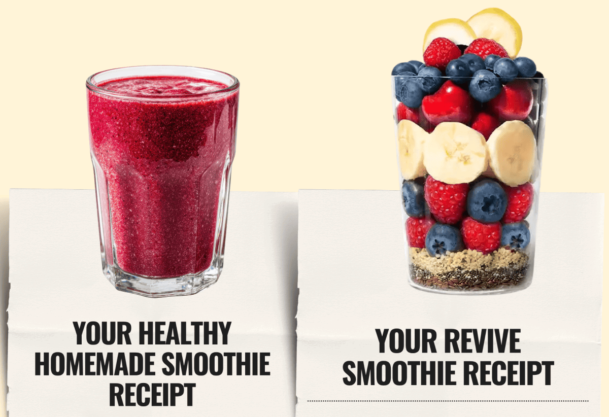 Healthy Homemade Smoothie VS Revive Smoothie