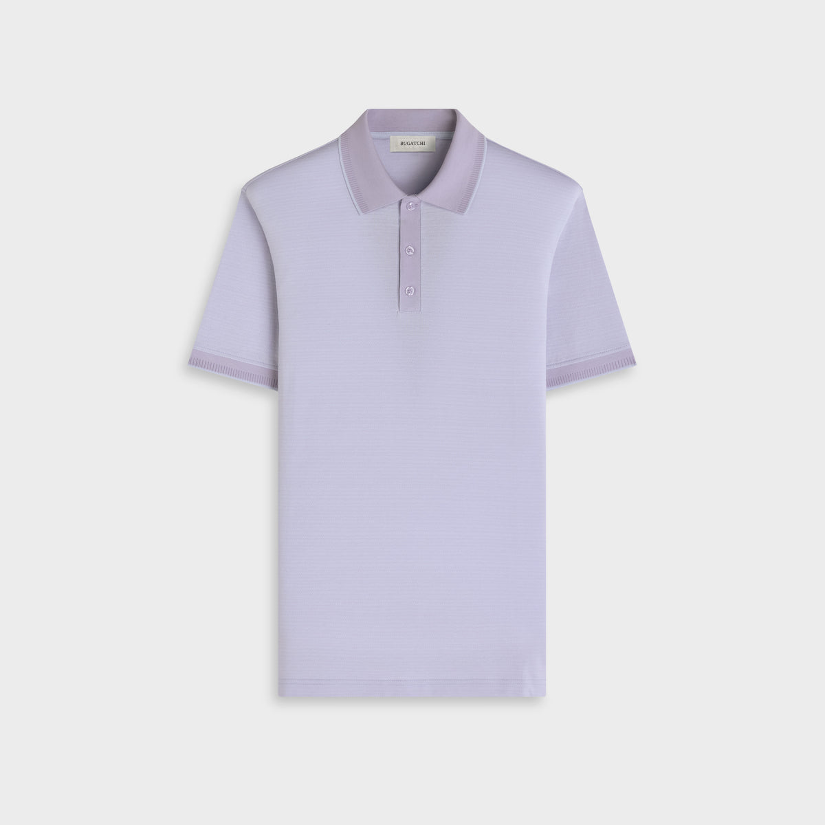 Jacquard Herringbone Three-Button Polo