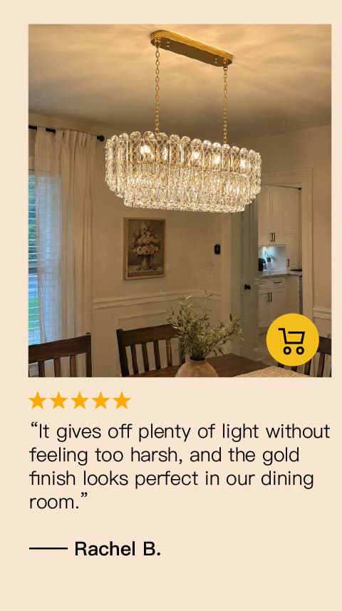 Aurora Luxe Modern Gold Crystal Square Chandelier