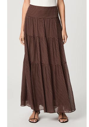 Somi Skirt in Mahogany Ecru.