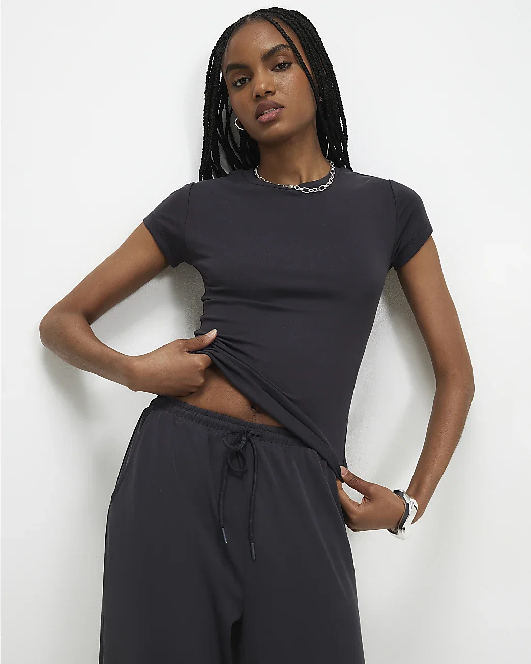 Womens Grey Soft Touch T-Shirt