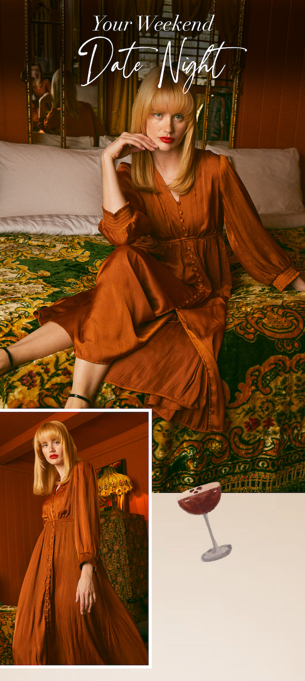 Your Weekend Date Night. Emryn Charmeuse solid Dress