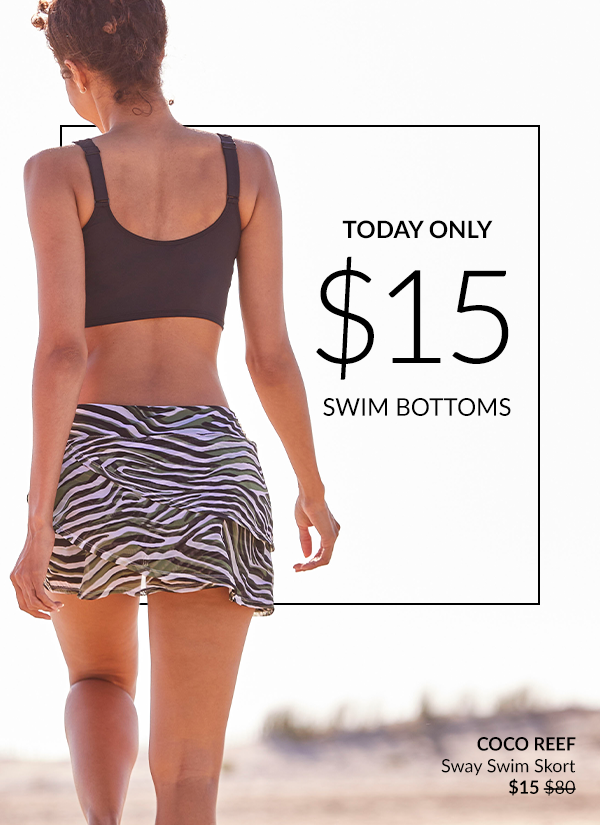 Today only $15 swim bottoms