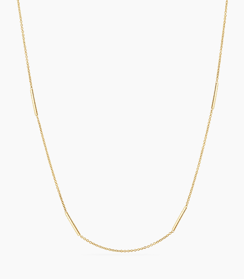 Dainty Bar Station Chain Necklace