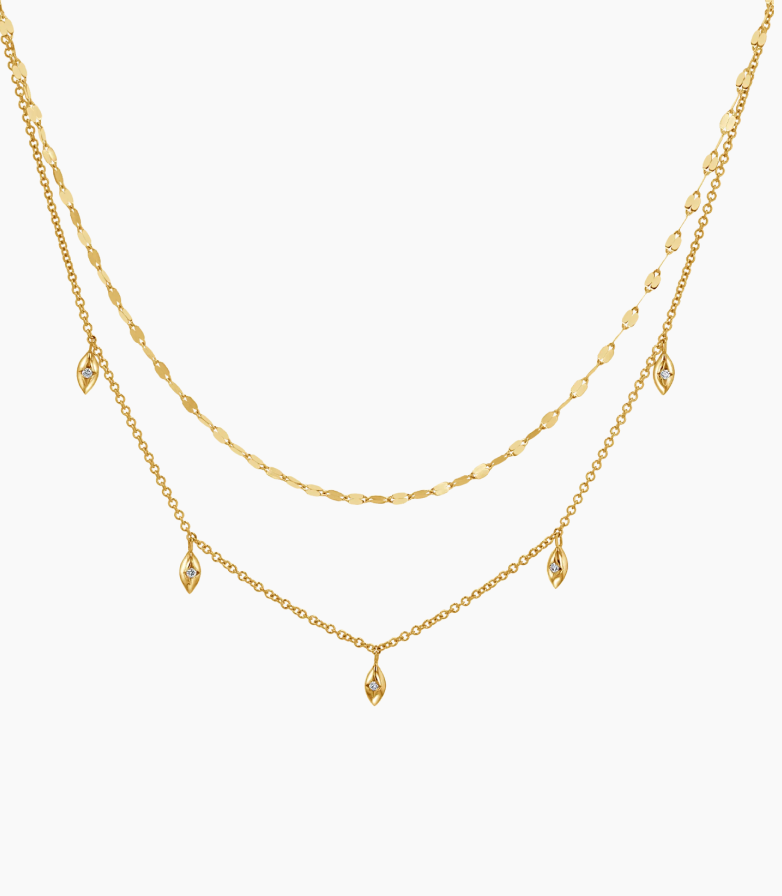 Demi Starset Diamond Drop Duo Necklace