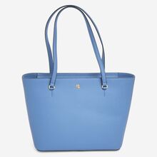 Blue Leather Karly Tote Bag